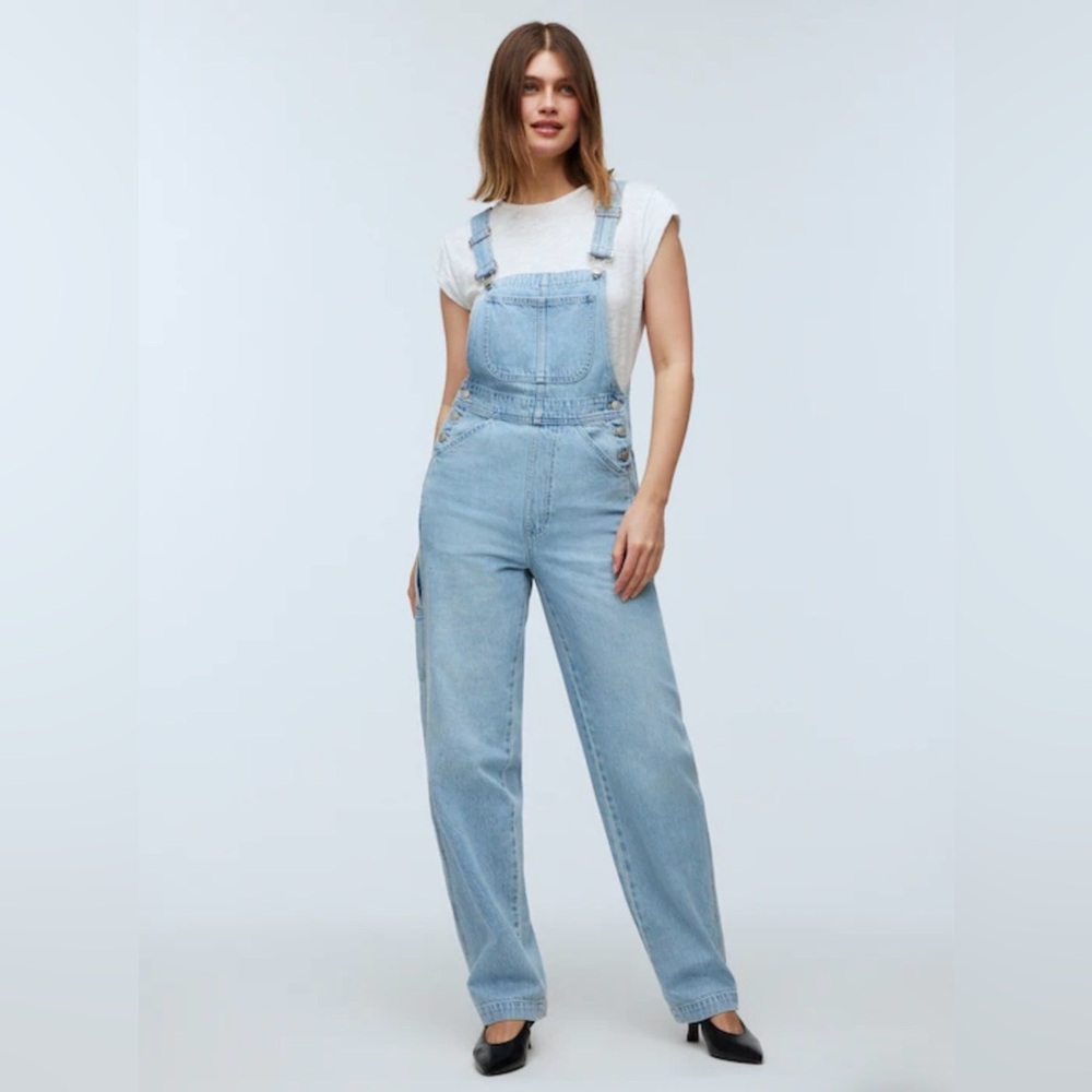 Madewell Light Blue Denim Overalls